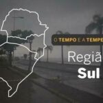 PREVISÃO DO TEMPO: Chuva em boa parte da região Sul nesta sexta (28)