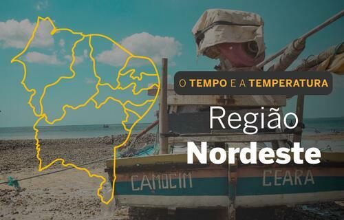 PREVISÃO DO TEMPO: Nordeste terá muitas nuvens e chuva, nesta quinta-feira (17)