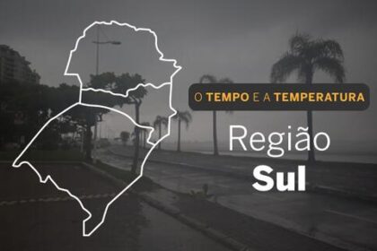 PREVISÃO DO TEMPO: alerta de tempestades para boa parte da região Sul nesta segunda-feira (17)