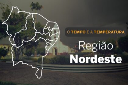 PREVISÃO DO TEMPO: sábado (15) com alertas para chuva e vendaval no Nordeste