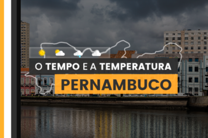 PREVISÃO DO TEMPO: sexta-feira (14) com alerta para acumulado de chuva em Pernambuco