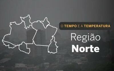 PREVISÃO DO TEMPO: sábado (5) com risco de temporal no Norte