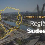 PREVISÃO DO TEMPO: Sudeste tem possibilidade de chuva em áreas de Minas e Espírito Santo, nesta terça-feira (12)