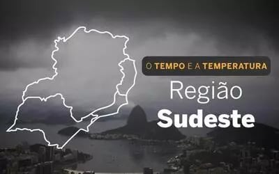 PREVISÃO DO TEMPO: Alerta de tempestades para o Sudeste nesta terça-feira (14)