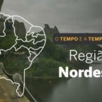 PREVISÃO DO TEMPO:  Chuvas atingem o litoral do Nordeste neste domingo (26)