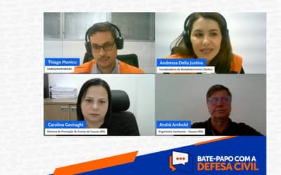 Bate-Papo com a Defesa Civil detalha regras e boas práticas para limpeza urbana no pós-desastre