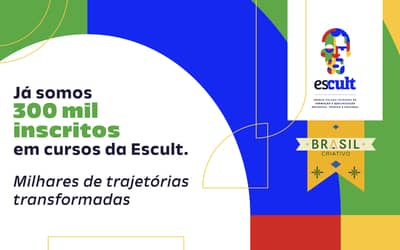 Escult Alcança Marca de 300 Mil Inscrições em Cursos de Formação e 4 Milhões de Acessos
