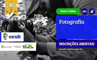Escult Lança Segunda Turma do Curso Livre de Fotografia (de 2 de junho a 2 de novembro de 2026)