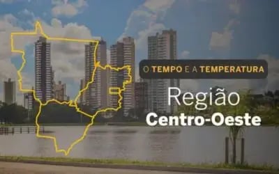O TEMPO E A TEMPERATURA: Centro-Oeste segue com calor e baixa umidade na segunda-feira (10)