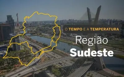 O TEMPO E A TEMPERATURA: Sudeste terá variação de nebulosidade e temperaturas amenas nesta quarta (12)