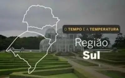 O TEMPO E A TEMPERATURA: Sul terá chuva e trovoadas nesta sexta-feira (14)