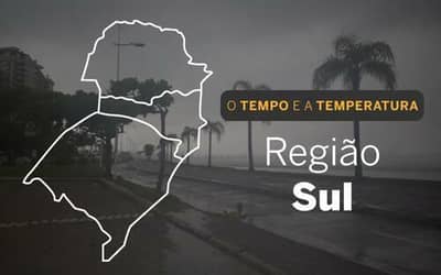 O TEMPO E A TEMPERATURA: Região Sul terá sábado chuvoso e com temperaturas baixas